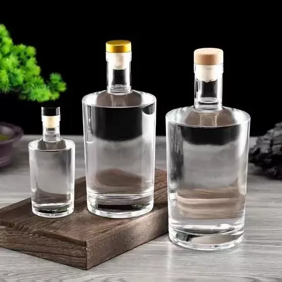 Bottiglie di vetro da 100 ml per whisky, gin, vodka, tequila con tappo a T