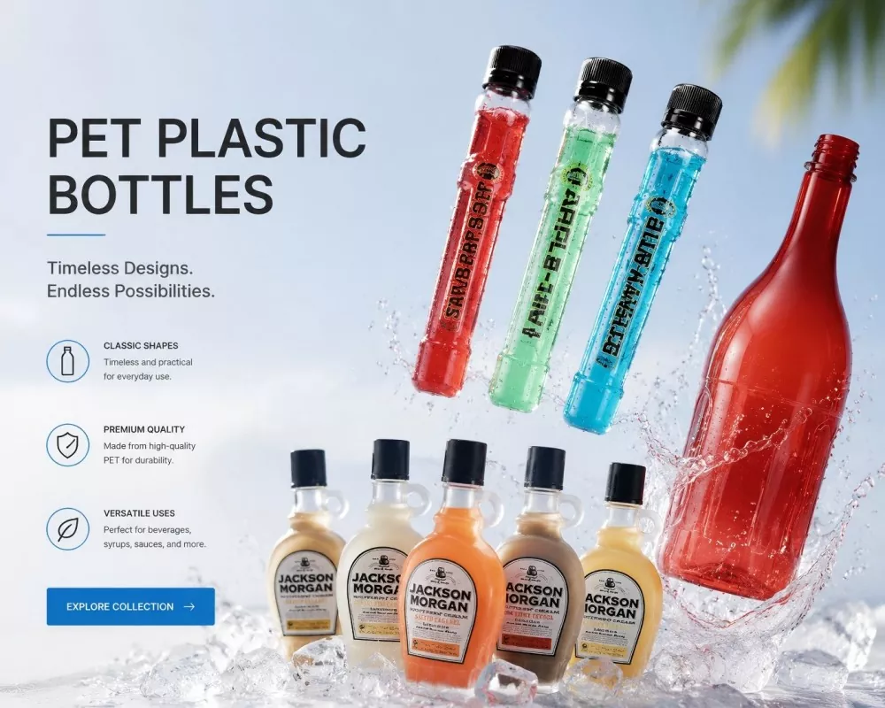 Bottiglie di plastica PET