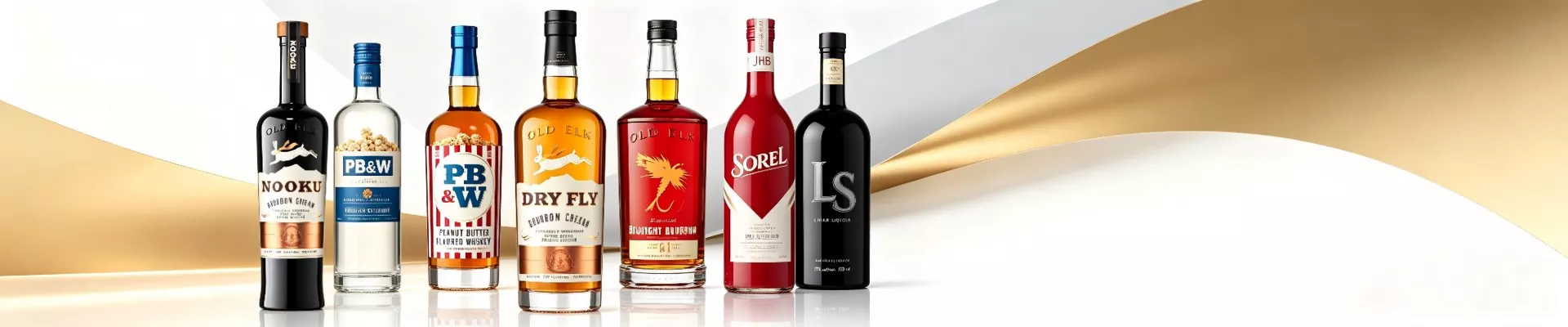 Bottiglie di liquore in vetro